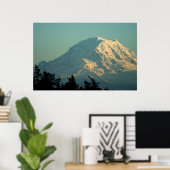 Foto drucken: Winter Berg Rainier Poster (Heimbüro)