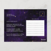 Foto Dunkel Lila Wasserfarbe Schwarzer Zauber Gold Postkarte (Rückseite)