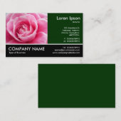 Foto - dunkelgrün - rosa Kamelie Visitenkarte (Vorne/Hinten)