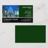 Foto - dunkelgrün - Schnee in Cardiff Visitenkarte (Vorne/Hinten)