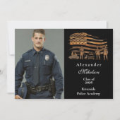 Foto dünne blaue Linie rustikale Polizeiausbildung Ankündigung (Vorderseite)