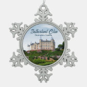 Foto: Dunrobin Castle (Schottisches Sutherland-Cla Schneeflocken Zinn-Ornament (Vorderseite)