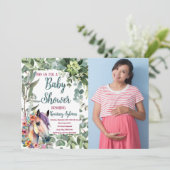 Foto Dusche für Wasserkreide Einladung (Stehend Vorderseite)