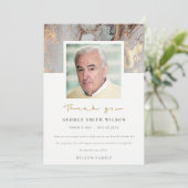 FOTO DUSKY GOLD AGATE BEILEID MEMORIAL DANKESKARTE (Stehend Vorderseite)