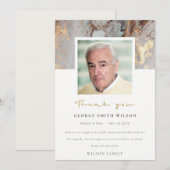 FOTO DUSKY GOLD AGATE BEILEID MEMORIAL DANKESKARTE (Vorne/Hinten)