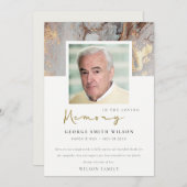 FOTO DUSKY GOLD AGATE BEILEID MEMORIAL DANKESKARTE (Vorne/Hinten)