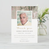 FOTO DUSKY ROSE GOLD PINK AGATE BEILEID MEMORIAL DANKESKARTE (Stehend Vorderseite)