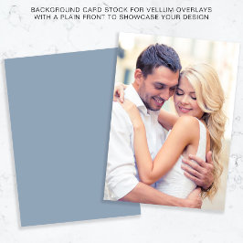 Foto Dusty Blue Background for Vellum Overlay Einladung