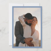 FOTO Dusty Blue Cherry Blossom | Hochzeit Einladung (Rückseite)