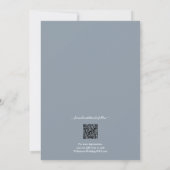 Foto Dusty Blue QR Code Hochzeit Save The Date (Rückseite)