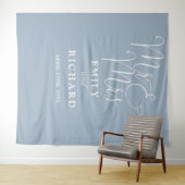 Foto Dusty Blue Wedding Wandteppich (Beispiel (Horizontal))