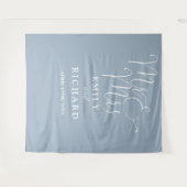 Foto Dusty Blue Wedding Wandteppich (Vorderseite (Horizontal))