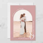 Foto Dusty Rose QR Code Hochzeit Save The Date (Vorderseite)