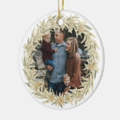 Foto Edelweiss Alpenblumenreath Keramik Ornament (Links)