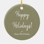 Foto Edelweiss Alpenblumenreath Keramik Ornament (Hinten)