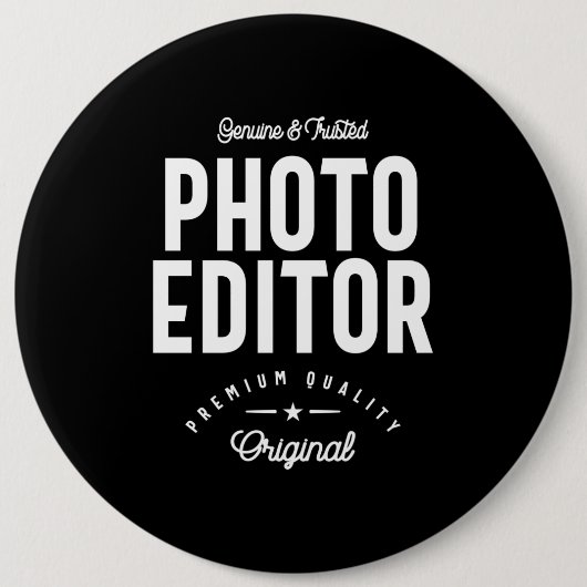 Foto Editor Job Title-Geschenk Button (Vorderseite)