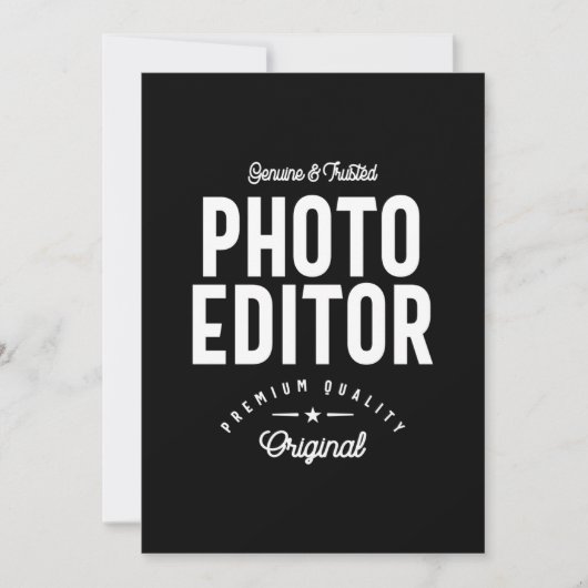 Foto Editor Job Title-Geschenk Einladung (Vorderseite)