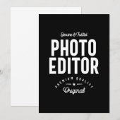 Foto Editor Job Title-Geschenk Einladung (Vorne/Hinten)