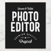 Foto Editor Job Title-Geschenk Weinetikett (Einzelnes Label)