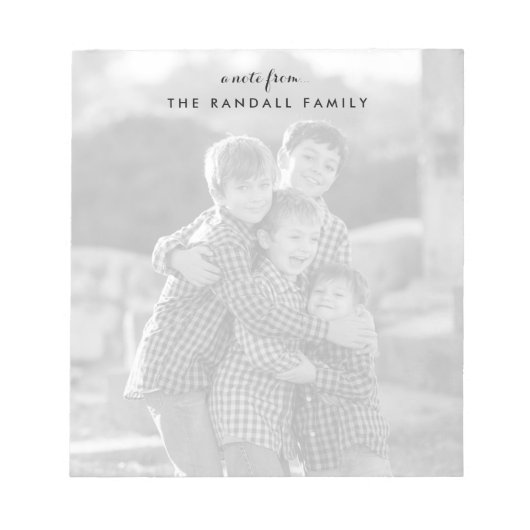 Foto Editor, Schwarzweiß mit vollem Foto Notizblock (Vorderseite)