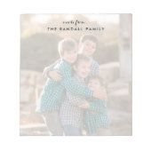 Foto Editor, vollständiges Foto | verblasst Notizblock (Vorderseite)