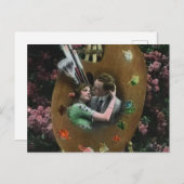 Foto EDWARDIAN LOVERS ON ARTISTS PALETTE C1910 Postkarte (Vorne/Hinten)