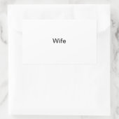 Foto "Ehefrau" Rechteckiger Aufkleber (Tasche)