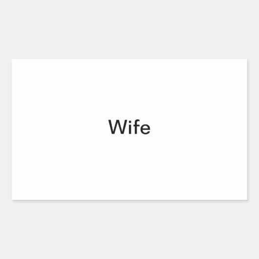 Foto "Ehefrau" Rechteckiger Aufkleber (Vorderseite)