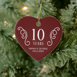 Foto Ehepaar Jahr Personalisiert Keramik Ornament