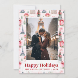 Foto Eiffel Tower Chic Paris Pink Weihnachten