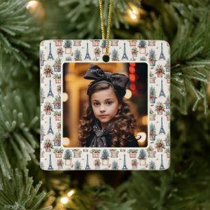 Foto Eiffel Tower Topiaries Paris Weihnachten Keramikornament