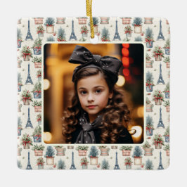 Foto Eiffel Tower Topiaries Paris Weihnachten Keramikornament