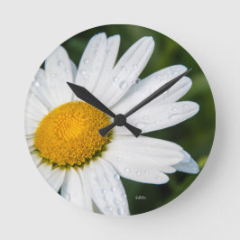 Foto, ein margueritte machen Grün Runde Wanduhr