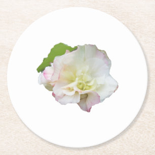 Foto einer Blume mit veränderbarem Hibiskus auf we Runder Pappuntersetzer