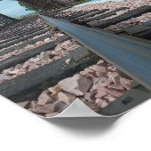 Foto einer Eisenbahn-Fachwerkbrücke Poster (Ecke)