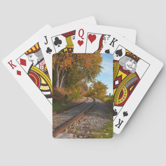 Foto einer Eisenbahn Spielkarten (Rückseite)