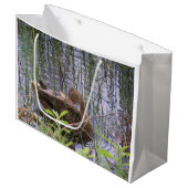 Foto einer Ente Große Geschenktüte (Vorderseite Schrägansicht)