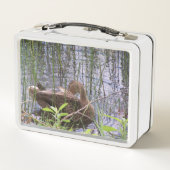 Foto einer Ente Metall Brotdose (Rückseite)