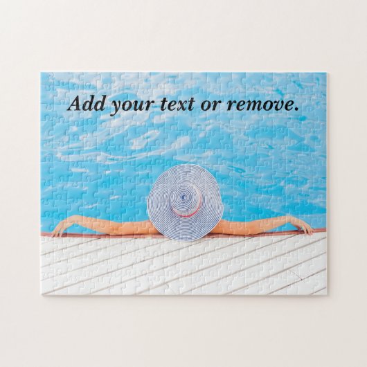 Foto einer Frau, die sich in einem Schwimmbad ents Puzzle (Horizontal)