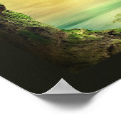 Foto einer Höhle mit Blick auf das tropische Meer Poster (Ecke)