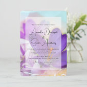 Foto einer Hübschen Lila Frühjahrsfeier Einladung (Stehend Vorderseite)