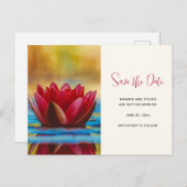 Foto einer Lotus-Blume in einem Teich Save the Dat Einladungspostkarte (Vorne/Hinten)