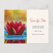 Foto einer Lotus-Blume in einem Teich Save the Dat Einladungspostkarte (Vorderseite)