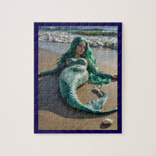 Foto einer Meerjungfrau am Strand Puzzle