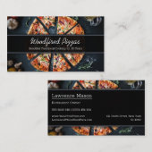 Foto einer Pizza on Slate - Visitenkarte (Vorne/Hinten)