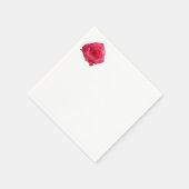Foto einer Rose auf einer Serviette (Ecke)