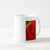 Foto einer rote Rose Kaffeetasse (VorderseiteRechts)
