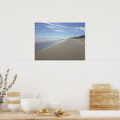 Foto eines Atlantischen Ozeanstrands bei Ebbe Poster (Küche)