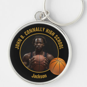 Foto eines Basketballspielers der Black Gold High  Schlüsselanhänger