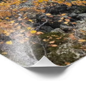 Foto eines bergigen Herbstwaldes, Berge, p (Ecke)